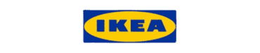 The IKEA logo with bold blue letters on a yellow oval background, set within a blue rectangle—perfect for any appliance repair and installation business.