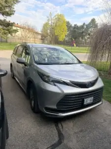 appliance repair silver toyota minivan parked residential street bradford ontari