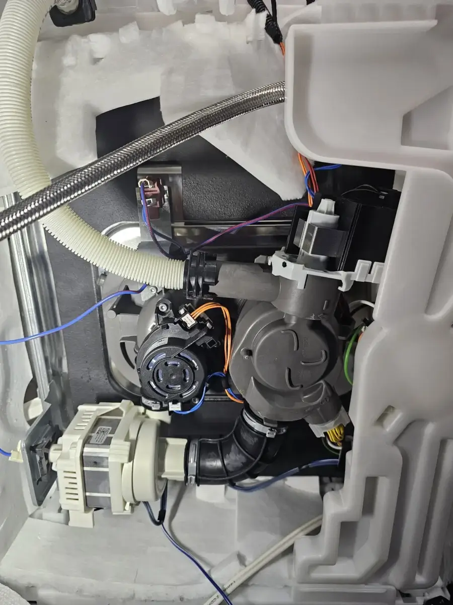 dishwasher repair close up view internal components dishwasher ideal appliance f