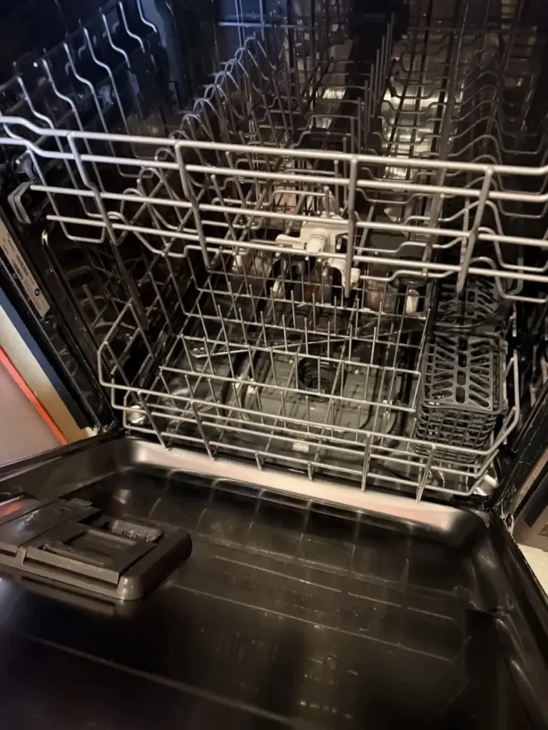 dishwasher repair open dishwasher bradford ontario empty racks visible silverwar