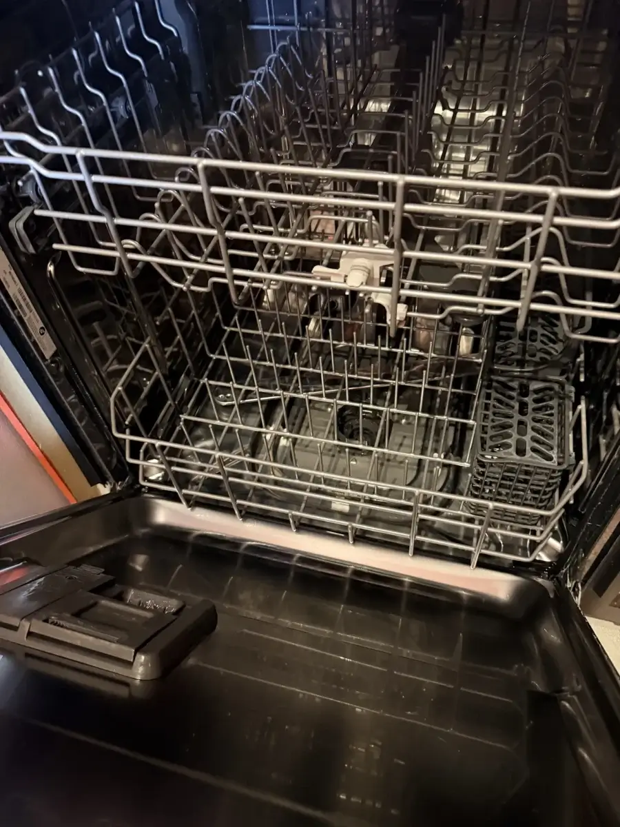 dishwasher repair open dishwasher bradford ontario empty racks visible silverwar