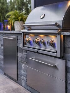 Clean modern outdoor kitchen repair closeup for Appliance Forever