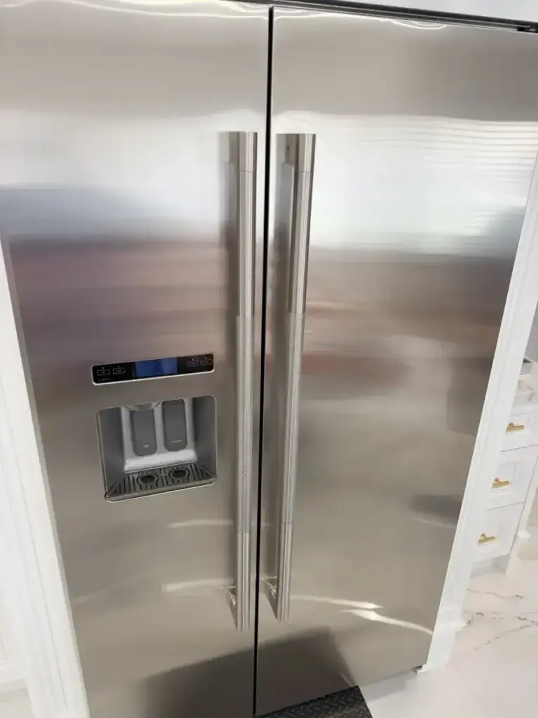 fridge repair large stainless steel built side side refrigerator ice water dispe
