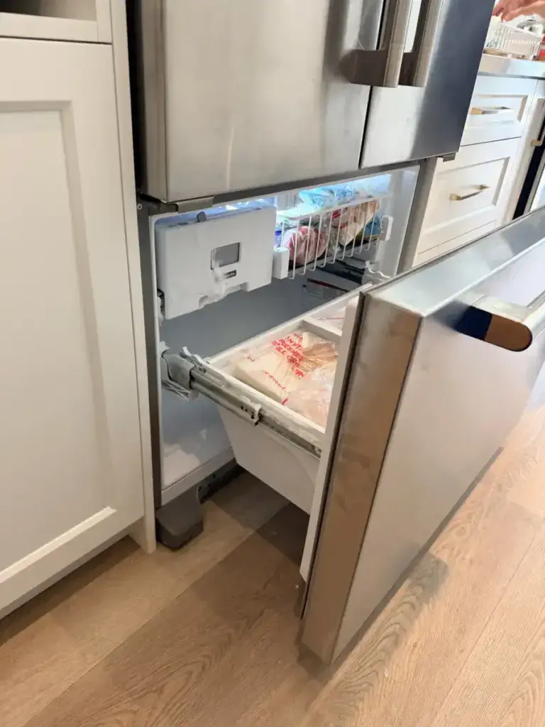 fridge repair open stainless steel bottom freezer drawer french door refrigerato